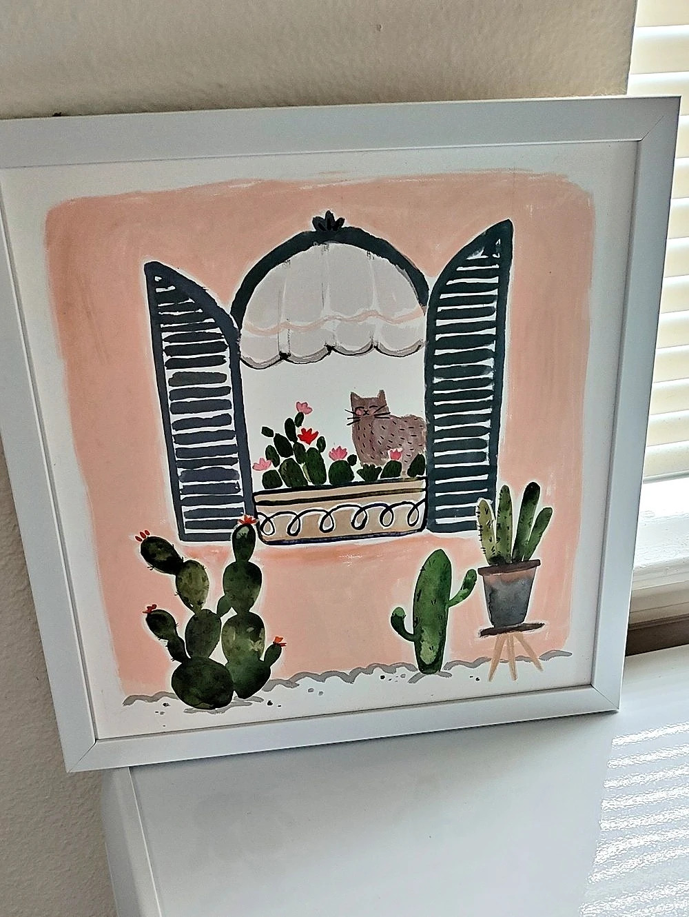 Hobby Lobby Going Places Collection Cat and Cactus Wall Decor Cat & Cactus